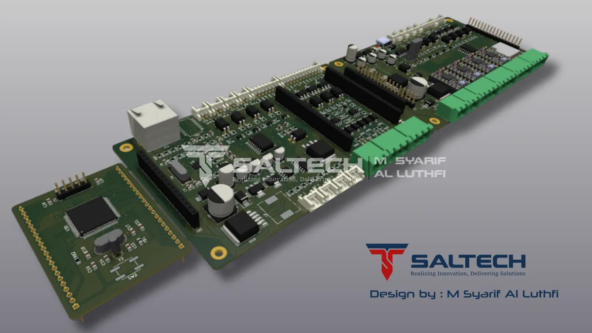 Render 3D board modular industri karya SALTECH